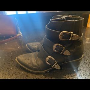 Western ankle booties size 36